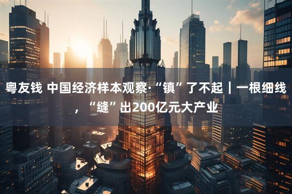 粤友钱 中国经济样本观察·“镇”了不起｜一根细线，“缝”出200亿元大产业